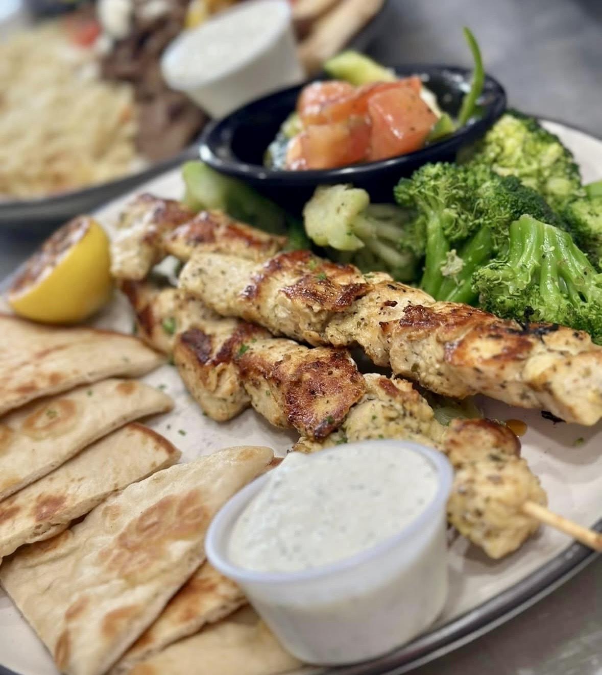 Chicken souvlaki skewers