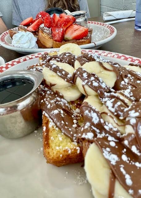 French toast with chocolate spread